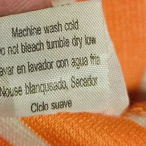 Unbranded Juniors Orange with White Stripes Sleeveless Mesh Top Dress Size Large - Picture 5 of 8